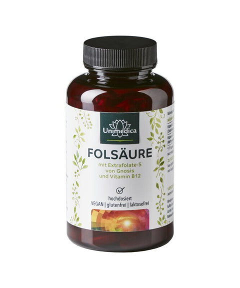 Folsäure mit Extrafolate S von Gnosis und Vitamin B12 - 180 Kapseln