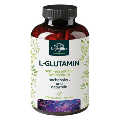 L-Glutamin - semi-essentielle Aminosäure - 4.800 mg pro Tagesdosis - 365 Kapseln