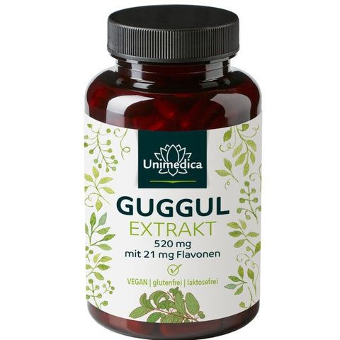 Guggul Extrakt - 520 mg - mit 4% Flavone - 120 Kapseln