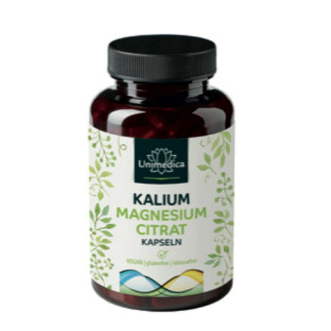 Magnesium Kalium Citrat - 900 mg Kalium und 240 mg Magnesium pro Tagesdosis (4 Kapseln) - 120 Kapseln