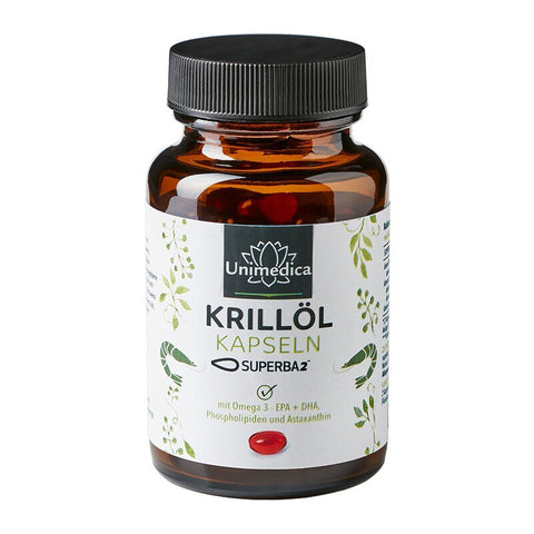 Olio di krill SUPERBA 2TM - ricco di acidi grassi omega-3 EPA + DHA - 120 capsule soft gel