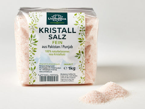 Kristallsalz (bekannt als Himalaya-Salz) fein - 1 kg