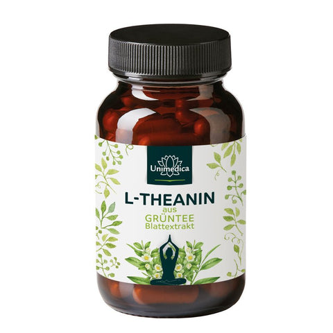 L-Theanin - aus Grüntee Blattextrakt - 500 mg pro Tagesdosis - 60 Kapseln