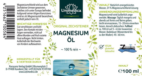 Spray all'olio di magnesio - Zechsteiner originale - 100 ml