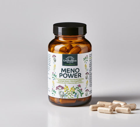 Menopower - u.a. mit Yamswurzel, Nachtkerzenöl, Eisen und B-Vitaminen - 90 Kapseln