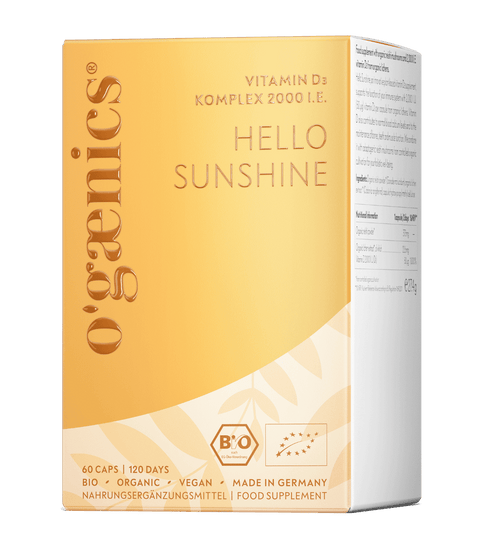 Hello Sunshine - Bio Vitamin D3 Komplex 2.000 I.E. - 30 Kapseln