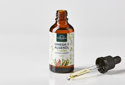 Gouttes d'huile d'algues oméga 3 avec DHA et EPA - 50 ml
