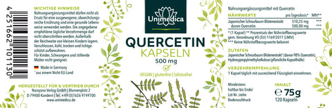 Quercetin - 500 mg - 120 Kapseln