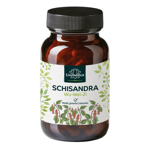 Schisandra - Blattextrakt mit 9 % Schisandrin - 150 mg pro Tagesdosis - 90 Kapseln