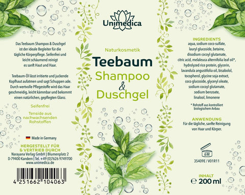 Teebaum Shampoo & Duschgel - 200 ml