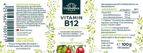 Vitamin B12 - 100 Lutschtabletten
