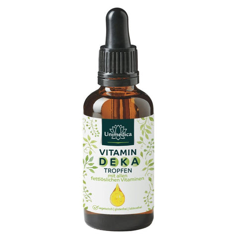 Vitamin DEKA Tropfen - mit allen fettlöslichen Vitaminen in einem starken Kombi-Produkt - 50 ml