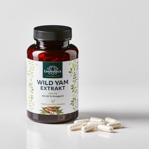 Wild Yam Extrakt - 440 mg - mit 20 % Diosgenin - 180 Kapseln