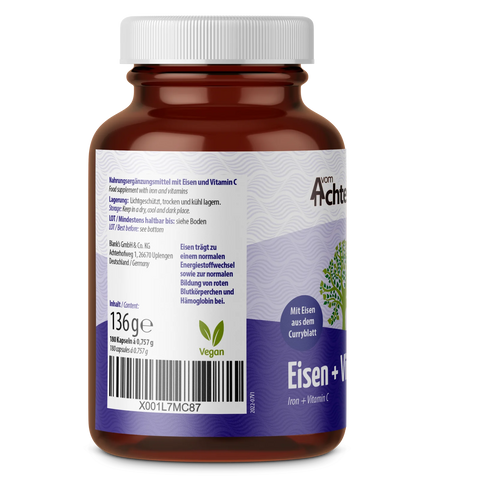 Eisen + Vitamin C (180 Kapseln)